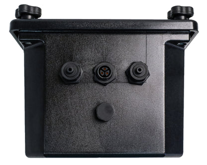 X-Series 3-Connector Black Battery Box with Mounting Bracket/Knobs only